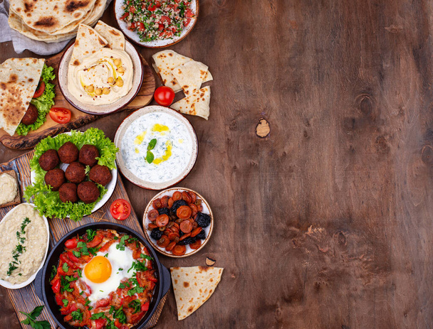 Tradycyjna żywność żydowska, izraelska i bliskowschodnia - Zdjęcie, obraz