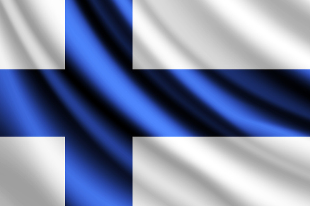 macha flagą z Finlandii, wektor - Wektor, obraz
