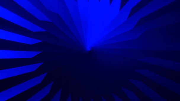 Abstract blue rotating blades, seamless loop. Motion. Visualization of a spinning mechanism, looking like aircraft turbine. - Foto, Bild