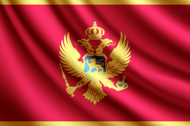 machać flaga Czarnogóry, wektor - Wektor, obraz