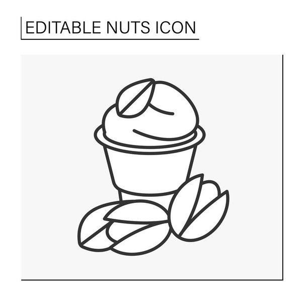  Icona della linea del pistacchio - Vettoriali, immagini