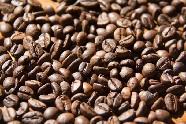 Roasted coffee beans background - Photo, Image