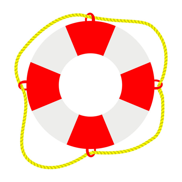 Lifebuoy. Vector illustration isolated on a white background. - Vector, afbeelding