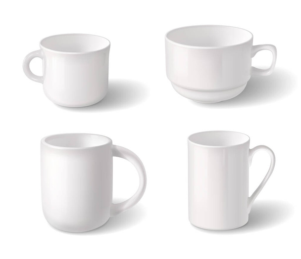 Cups Realistic Design Concept - Vector, Image