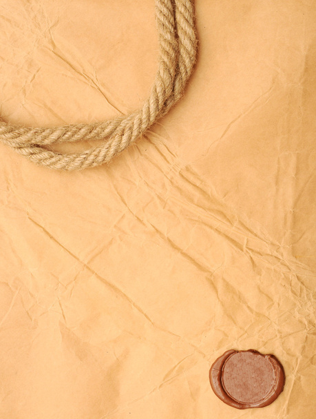 Seal wax and rope - Foto, afbeelding