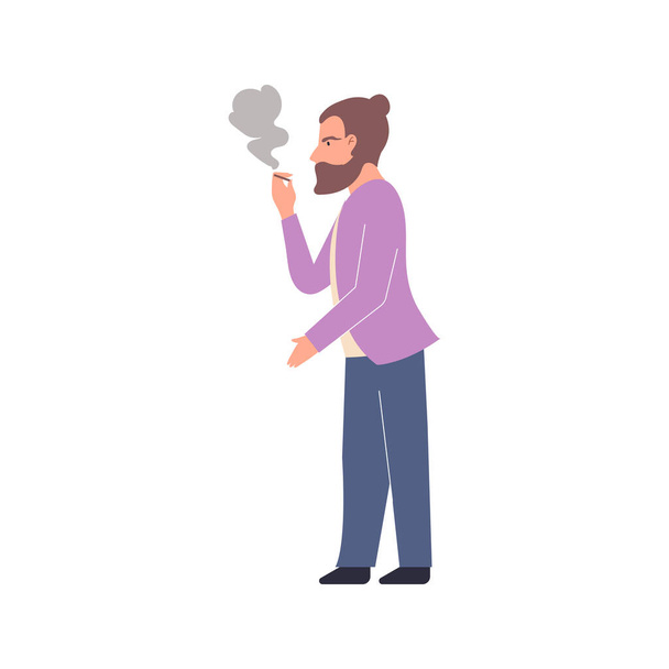 Addicted To Smoking Composition - Vector, Image