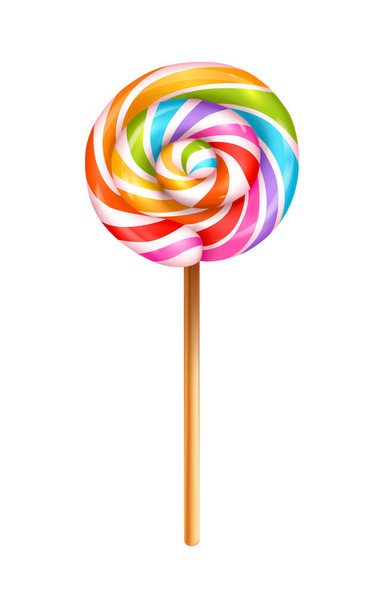 Classic Lollipop Candy Composition - Vector, Image