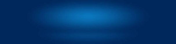 Resumen Gradiente de lujo Fondo azul. Smooth Azul oscuro con vignette negra Studio Banner. - Foto, imagen