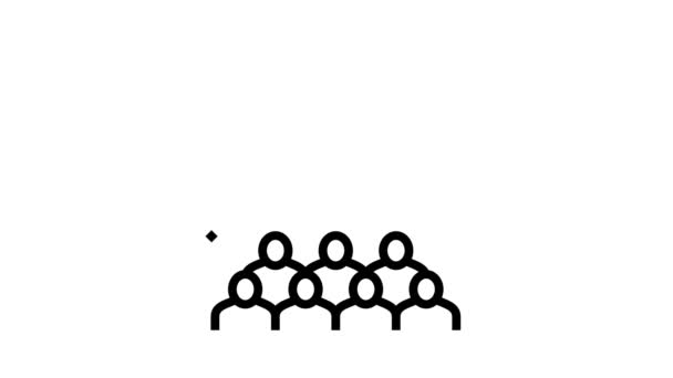 configuración de publicidad crowdsoursing línea icono de animación - Metraje, vídeo