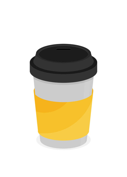 Coffee cup flat vector. Vector illustration - Vector, afbeelding