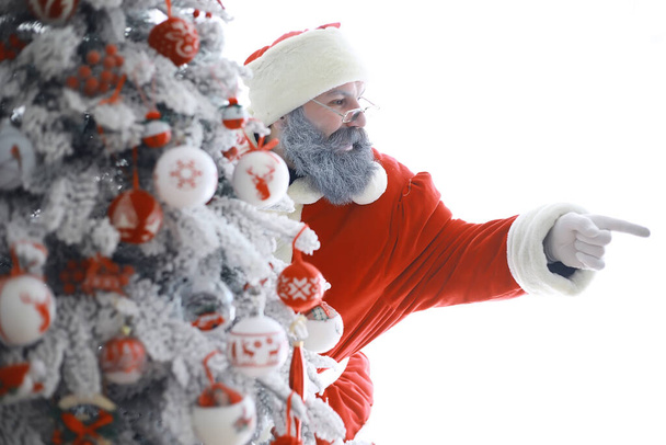 Портрет дійсно щасливий Санта Клауса. забавний Санта. Весільні канікули і зима Новий рік Наближається! - Фото, зображення
