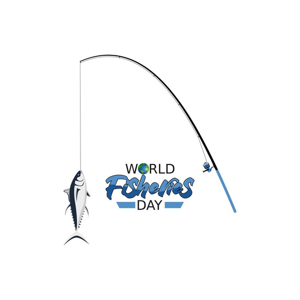 Векторная графика мирового дня рыболовства хороша для празднования Всемирного дня рыболовства. плоский дизайн. Плоская иллюстрация для листовок. - Вектор,изображение