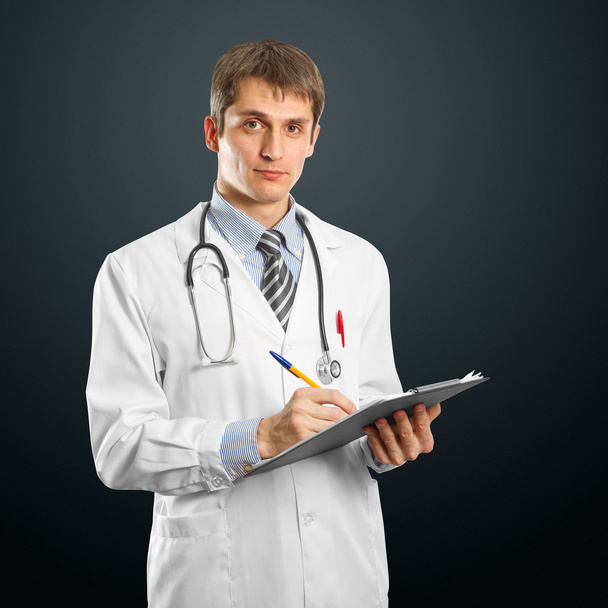 Young doctor man with stethoscope - Foto, Imagem
