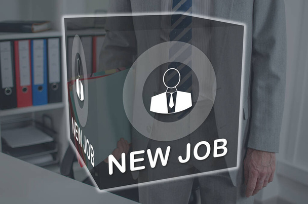 New job concept illustrated by a picture on background - Photo, Image