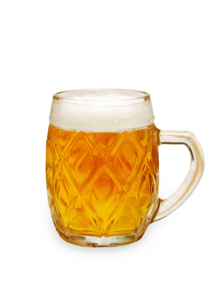 Mug of light beer on a table in the pub or cafe - Foto, immagini