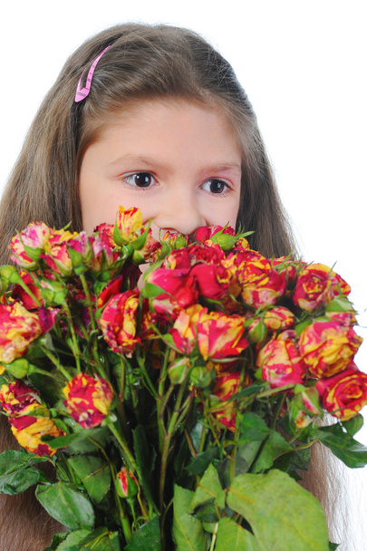 Little girl with a rose. - Fotografie, Obrázek