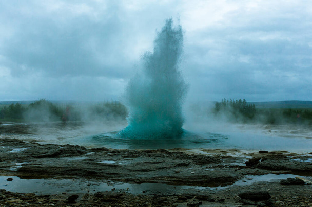 Geysir in Iceland, geo thermal area, the great geysir, most visited places in Iceland, travel the world - Foto, Bild