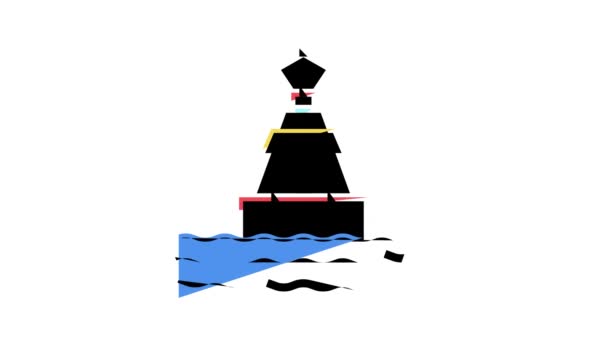 buoy port color icon animation - Metraje, vídeo