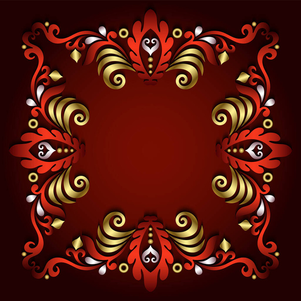 Abstract vector ornamental nature color vintage frame. - Vettoriali, immagini