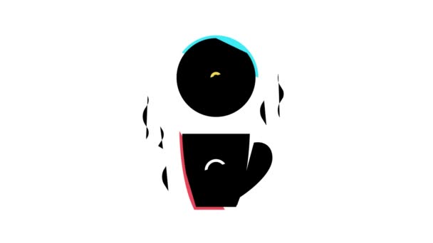 café descanso foro color icono animación - Metraje, vídeo