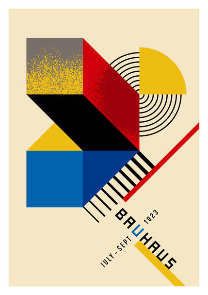Original Abstract Poster Made in the Bauhaus Style. Vector EPS 10. - Vettoriali, immagini