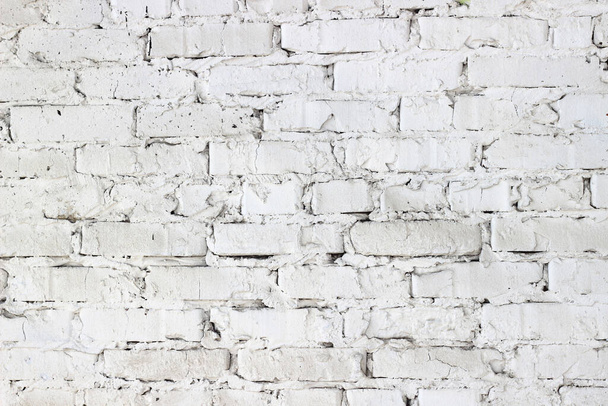 cihlová zeď stará s bílou barvou pozadí - Fotografie, Obrázek