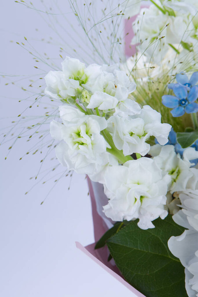a wedding bouquet  isolated on white. Fresh, lush bouquet of colorful flowers. Close up - Φωτογραφία, εικόνα
