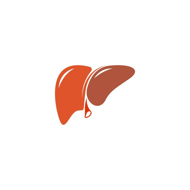 Hígado humano icono logo diseño plantilla vector - Vector, imagen
