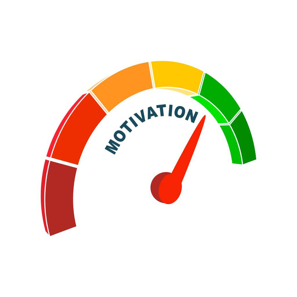 Motivation level meter. Economy and social concept - Vecteur, image