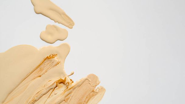 top view beige foundation. High quality photo - Photo, Image