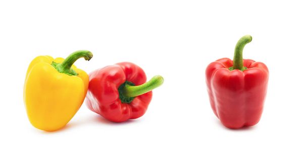 Fresh peppers isolated on white background - Fotoğraf, Görsel