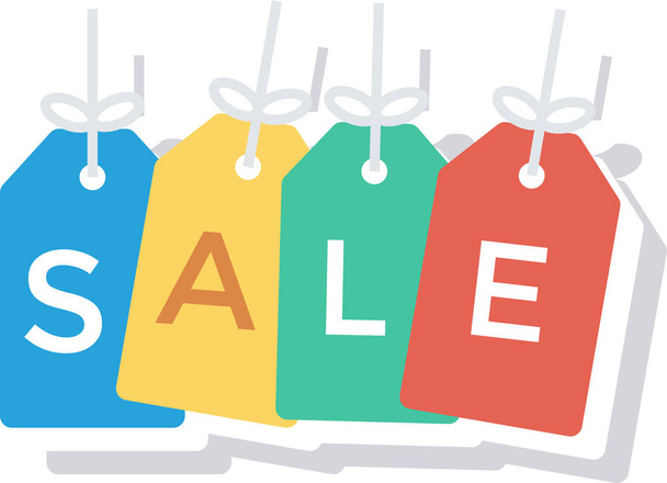 discount price sale icon in flat style - Vector, Image