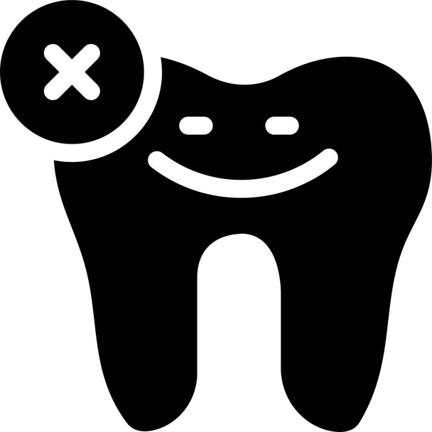 caveat dental dentist icon in solid style - Vector, Image