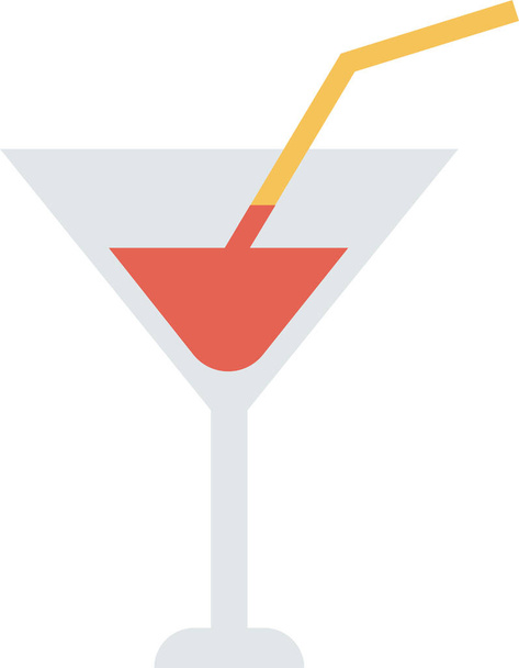 beer drink glass icon in flat style - ベクター画像