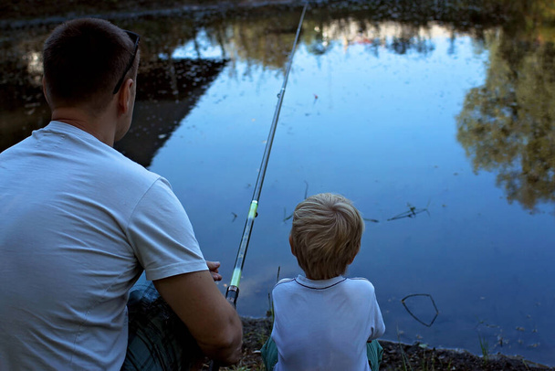 Father and son fishing stock photo. Image of share, children - 35739702