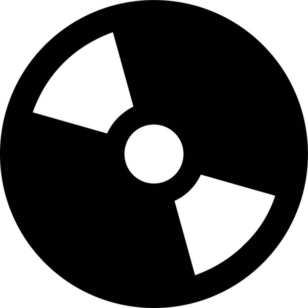 bd blu ray cd icon in solid style - Vektor, obrázek