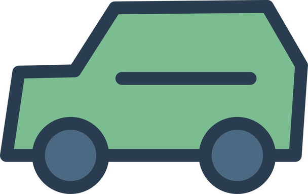 auto prado public icon in filled-outline style - Vector, Image