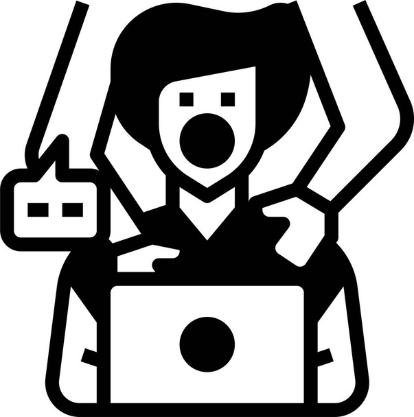 harassment inappropriate abuse icon - Vector, Image