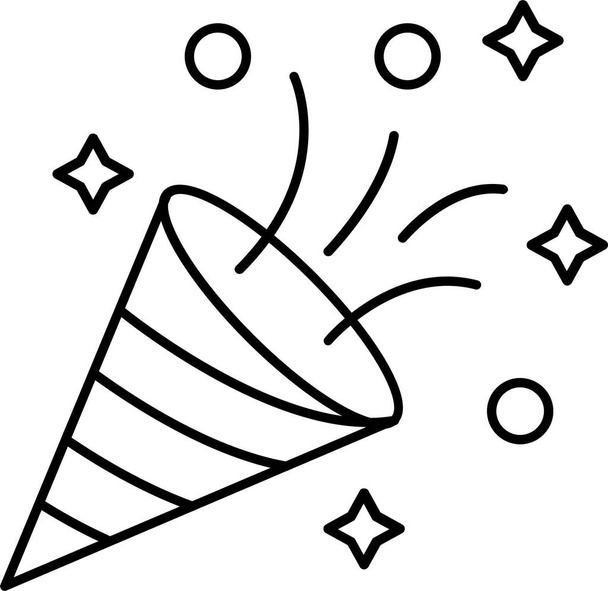 celebration confetti festival icon in outline style - Vecteur, image
