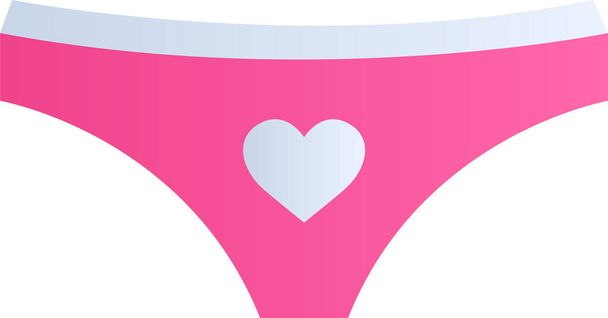 panties clothes heart icon in flat style - Vektori, kuva