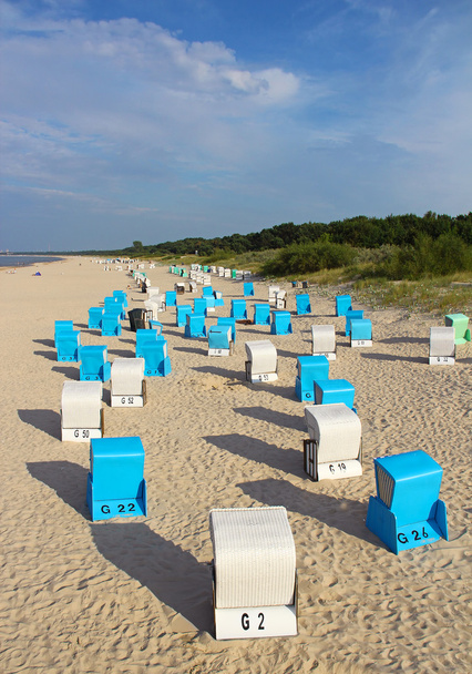 Baltische Zee strand in ahlbeck, Duitsland - Foto, afbeelding