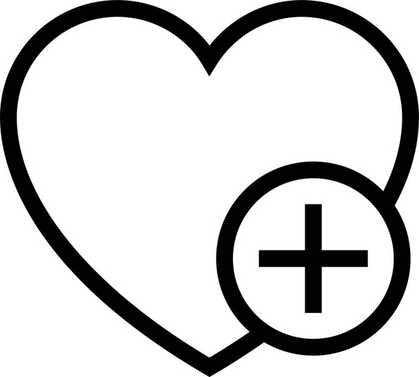 додати улюблений значок серця у стилі контурів
 - Вектор, зображення