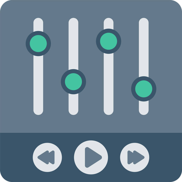 adjustment control music icon in flat style - Vecteur, image