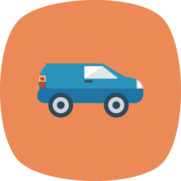 auto jeep prado icon in flat style - Vector, Image