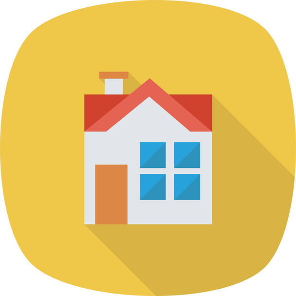 building estate home icon in badge style - Vector, Image