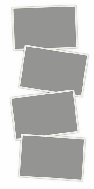 Vista frontal de cuatro fotos rectangulares - Ilustración 3D - Foto, imagen