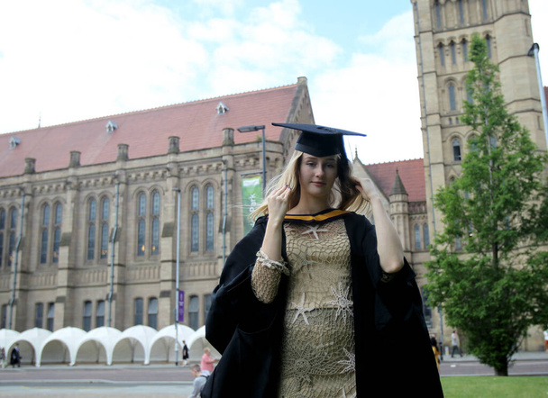 Portrait of a happy woman on her graduation day at university. Education and people. - Fotografie, Obrázek