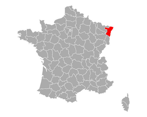 Karte von Bas-Rhin in Frankreich - Vektor, Bild