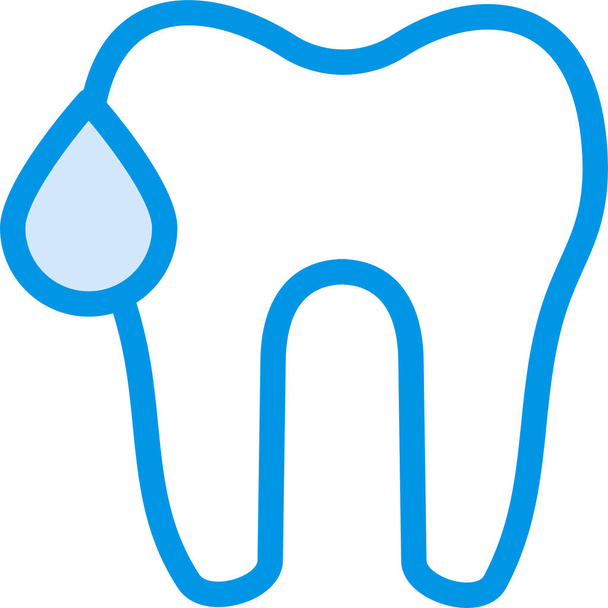 caveat dental filling icon in filled-outline style - Vector, Image