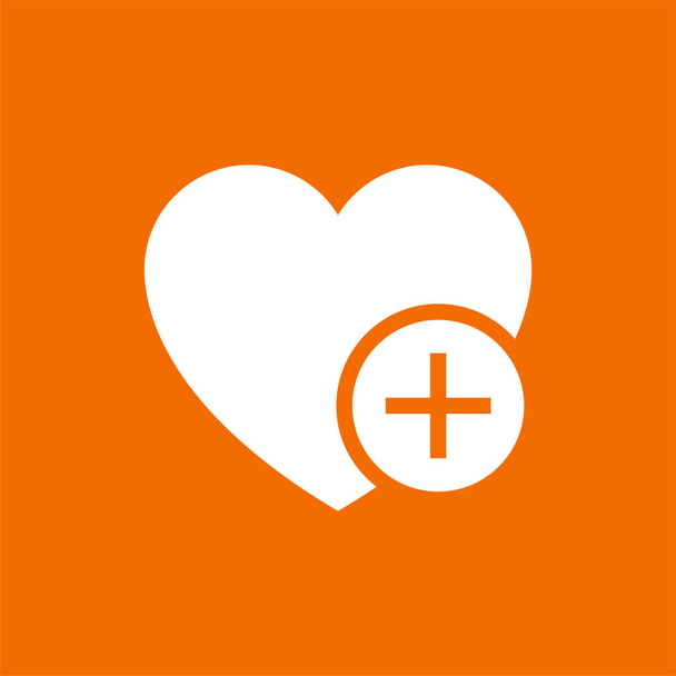 toevoegen favorieten hart pictogram in badge stijl - Vector, afbeelding
